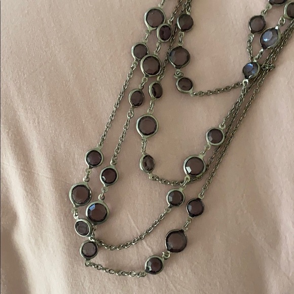 Layered crystal necklace - Picture 1 of 8